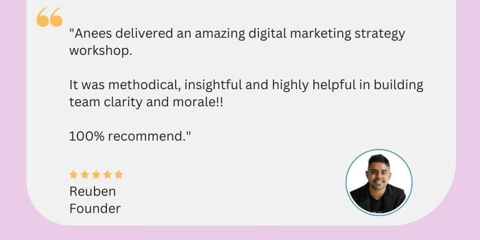 INNMCO Client Testimonial website  - Reuben Founder - 700 x 350 px