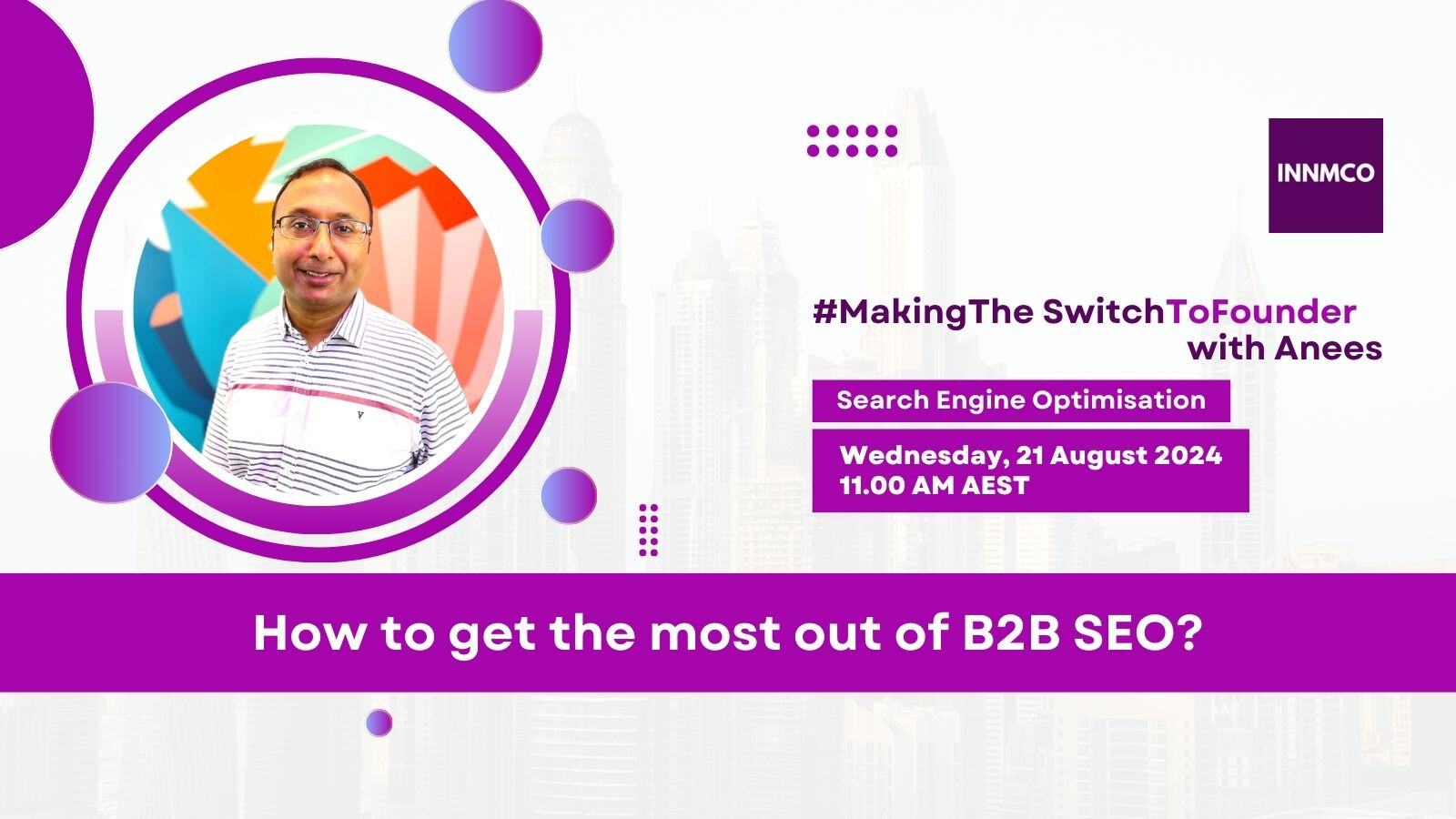 INNMCO Webinar - Email Marketing Banner - August 2024 - How to get the most out of B2B SEO